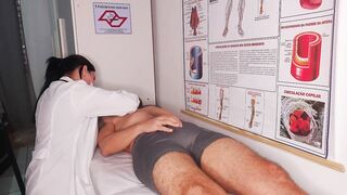 Erection in front of the nurse