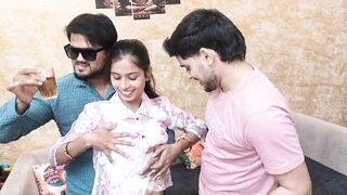 Indian Desi threesom gangbang hardcore sex video