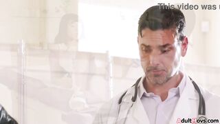 So my stepdad walked in and now its stuck.Busty asian Gia Dibella lets the doctor pull her toy out of her pussy which is easier said than done