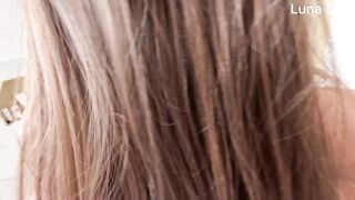 I’m get fucked in my bathroom. I put his cock my mouth to make deep throats - Luna Doll