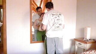 My husband fuck my stepson's pettite girlfriend in a threesome