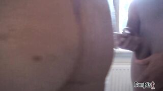 Xmass Kitten Swallows more than 8 Cumloads