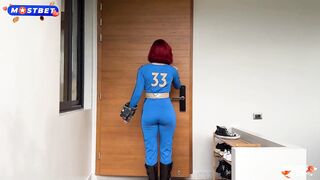 Fallout Cosplay - Redhead Dweller of Shelter 33 Rough Fucks with Stranger till Facial
