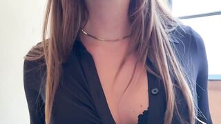 My NEW COLLEAGUE comes to WORK WITHOUT PANTIES on her FIRST DAY