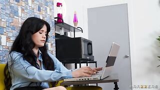 Office Slut Gobbles Dicks