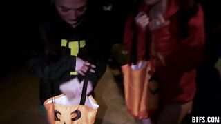 Trick or Treat! We'll Eat Your Cock Straight From the Candy Bowl